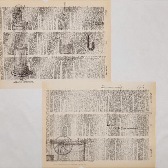 Old Machine Dictionary Prints, Antique Machinery Prints, Book Page Prints - Picture 5 of 6